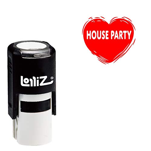 LolliZ Inky Conversation Heart - House Party Self-Inking Rubber Stamp