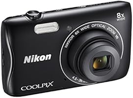 Nikon Coolpix S3700 Fotocamera Digitale Compatta, 20 Megapixel, Zoom 8X, 3200 ISO, LCD 2,7", HD, colore: nero [Nital card: 4 anni di garanzia]