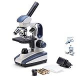 ✔️ [Esta cabeza de ojo único totalmente giratoria en un microscopio compuesto]: fácil de compartir, ideal para prácticas de laboratorio e individuales.