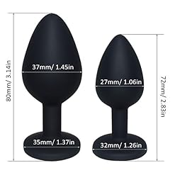 Rhinestone Silicone Anal Plug Sex Products Small Butt Plug Massager Erotic Sex Toys for Men Woman Adult,M Black - Image 6