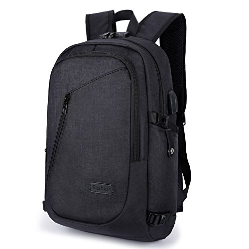 WinCret 15 6 Zoll Diebstahlschutz Laptop Rucksack - Anti-Diebstahl Lock Studenten Backpack mit USB Kabel und Anschluss f  r Damen Herren     Laptop Co