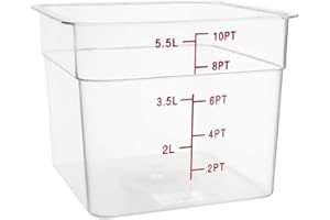 Hygiplas Polycarbonat Hygiplas Quadratischer Vorratsbehälter - 5.5Ltr, 218(L)x218(W)x176(D)mm