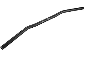 GORGERI Goregri 22 mm Diameter Motorcycle Handlebar, Aluminium Alloy Retro Motorcycle Modified Handlebar Flat (Matte Black)