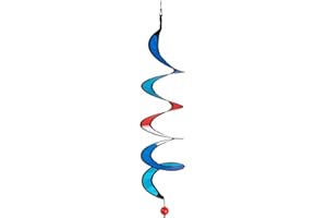CIM Windspiel - Twister S Maritim - UV-beständig und Wetterfest - Ø10cm, Länge: 75cm - inkl. rostfreiem Kugellagerwirbelclip - Stilvolle Haus und Gartendekoration