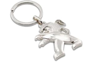 1234-BUY Peugeot Metal Chrome Logo Keyring Key Fob