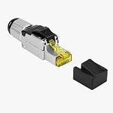 Yeni nesil RJ45 Gpbs Konnekt&ouml;r Pensesiz Kolay Bağlantı CAT6A Metal (YM002)