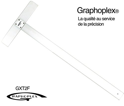 GraphoplexBracket T-Square Screwed 2 bords antitaches 80 cm Transparent
