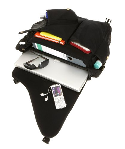 Elephant Jack Bag Canvas Notebooktasche Schultertasche 11822 Schwarz