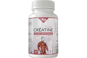 SUPER CRÉATINE DE HAUTE QUALITÉ • 180 gélules 100% créatine • MADE IN FRANCE • Pour 1 MOIS • SuperPhysique Nutrition