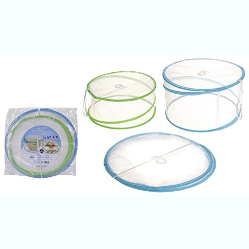 Fliegenhaube 2er Set Speisen-Haube Abdeckung Lebensmittel Kuchenabdeckung Fliegennetz