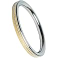 Punjabi Swagg Stainless Steel and Brass Designer 2 Lines Kada for Men 6 mm thickness