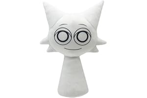 Kouipoie Sprunki Peluche 9.8" Divertente Peluche Sprunki Per Fan Di Giochi,Super Morbido Giocattolo Da Collezione,Regali Di Natale E Compleanno Per Bambini E Ragazzi Di 6+Anni. (Bianco)