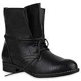  Damen Stiefeletten Worker Boots Schnürstiefeletten Schuhe 124179 Schwarz Brito 41 Flandell