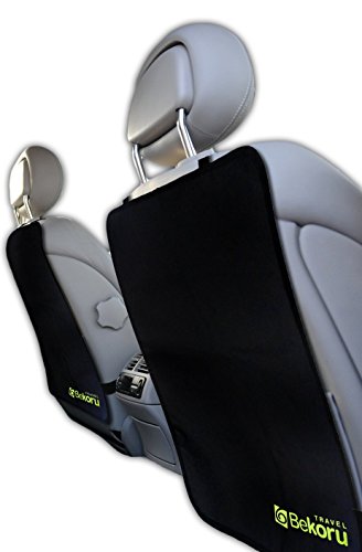 Kick Mats By Bekoru Travel-Premium Large Car Seat Back Protectors (2 Pack) -Fits Most Vehicles -Simple Installation -Top Quality-Protect Your Investment Now!