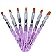 Elite99 7pcs Assorted Brush Pen Set Acrylic UV Gel Painting Draw Builder Nail Art False Tips Portable DIY Handle Manicure Tool Salon Design