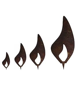 Metallmichl Edelrost Flamme 4er Set - Rost Flammen je 1 x ...