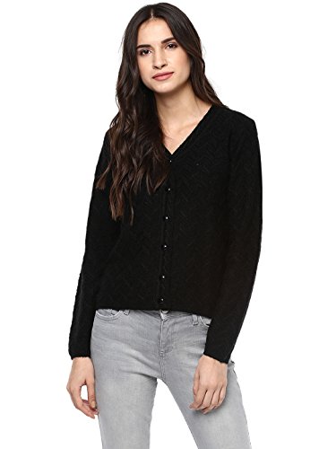 Cayman Women Black Self-Design Cardigan RS.1297 (50.00% Off) - Amazon