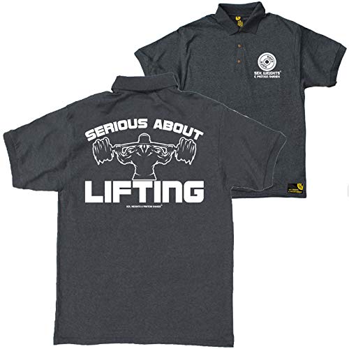 Sex Weights And Protein Shakes FB SWPS Gym Bodybuilding Polo Shirt - Serious About Lifting - Polo T-Shirt