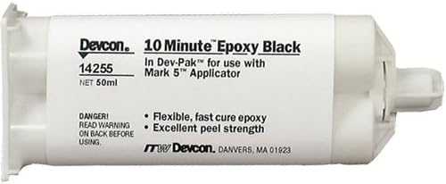 Devcon 14255 Black 10 Minute Epoxy, 50 mL, 1.69 fl. oz. Cartridge by Devcon