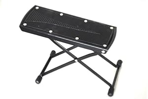 HUSALSEA Guitar Foot Rest, Folding Guitar Pedal, Guitar Accessories, Guitar Stool, Musical Instrument Pedals Black, Suitable for Electric Guitar, Children's Guitar, Acoustic Guitar, Black