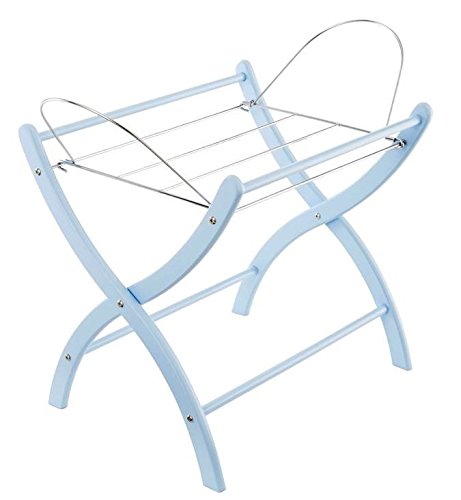 Izziwotnot Wicker Moses Basket Stand (Blue)