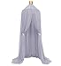 Produktbild Betthimmel Baldachin Babybett, 100% Polyester Gewebe Romantischer Baldachin, Moskitonetz für Kinder zum Lesen, Spielen, Zelt, Hängevorhang für Babys, Schlafzimmerdekoration (Grau)