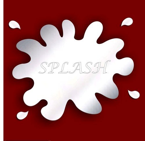 Badezimmer Tür Plaque- 20cm PFÜTZE MIT SPRITZERNAcryl Spiegel * Sommerschlussverkauf *