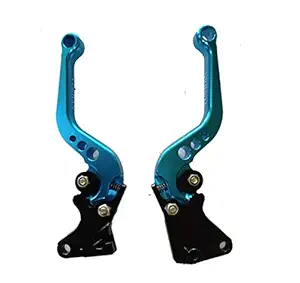 meenu arts 6 Position Adjustable Brake Clutch Lever (Set of 2) for Honda Dio Combo Brake BS5 Type-06 Blue Colour