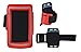 Produktbild Design Sport-armband Tasche in Rot für Nokia 8 Sirocco Neopren Anti Rutsch mit Reflektion Schlüssel / Kopfhörer Halter Reißverschluss und 2 Einstellungsmöglichkeiten