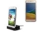 Produktbild Dockingstation für Lenovo Moto G5 Plus, schwarz | Ladestation inkl. Micro USB Datenkabel Ladekabel, Dock Ladegerät Tischladestation - K-S-Trade(TM)