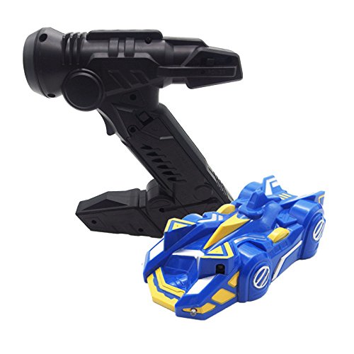 Preisvergleich Produktbild KYOKIM Fernsteuerungsauto-Spielzeug-Wand-kle... Bergsteiger-Auto Fernsteuerungsdoppelmodus 360 ° Drehendes Bremsungs-Auto-Rennfahrzeug,Blue