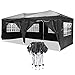 Produktbild YUEBO Faltpavillon Wasserdicht Gartenpavillon, 3 x 6m Partyzelt Pavillon Festzelt mit 4 Seitenteilen für Garten/Party/Hochzeit/Picknick/Markt- Tragetasche inklusive