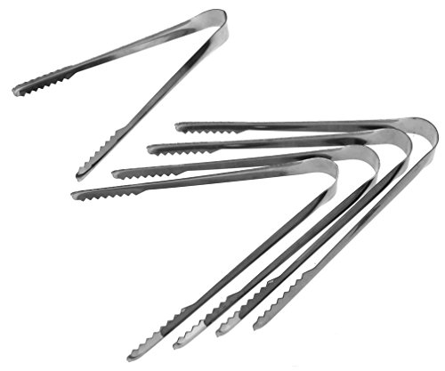 5 Stück 5″ Eiszange Set Servierzange Grillzange Küchenzange Zucker Edelstahl - 2