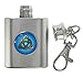 Price comparison product image 1StopShops Triquetra Metal Miniature Flask Keyring