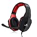 Produktbild PS4 Headset, EasySMX Kabelgebundenes Gaming Headset für PS4 kompatibel mit PC Tablets mit geschlossenen Over Ear Kopfhörer, abnehmbares Mikrofon und Volume Kontrolle (Rot)