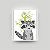 Bild Set Waldtiere DIN A4 Tiere Wandbild K1-K4 - 3