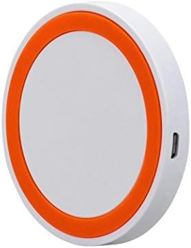 Wireless Charger,HARRYSTOER Qi Wireless Charging Pad PowerPort Qi for Apple iPhone 8 / iPhone 8 Plus / iPhone X, Galaxy S8 / S8 Plus / S7 / S7 Edge, S6 / S6 Edge / Samsung NOTE 5 and Othere Qi-Enabled Devices (Orange)