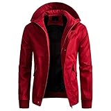 Luckycat Männer Frühling Winter einfarbig Jacke Reißverschluss Button Kapuze Tasche Mantel Top Bluse Winterjacke Steppjacke Daunenjacke Parka Mäntel Jacken