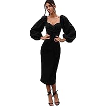 Abito Donna Elegante Con Scollo A V Profondo - Vestito Lungo Bodycon Per Serate E Cerimonie - Foto 10