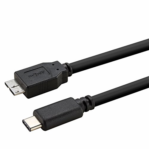 rocabo 1273 - Cavo da 1,8 m USB 3.1 a Micro USB 3.0 - connettore C a Micro Tipo B - Cavo Dati/Ricarica di Alta qualità 5 GB/s - Superspeed - per Dischi rigidi, Tablet, Computer Nero