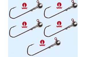 ‎NEPTUNMASTER 5 VMC Barbarian Jighaken Jigköpfe Jig Gummifische Rundkopf , Jigkopf für Gummifisch, Gummiköder , Gewicht:12g;Größe:4/0