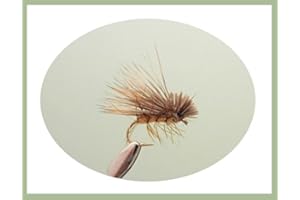 TROUTFLIESUK Elk Hair Caddis Trout Fly, 6 Pack Choice of Sizes, Dry Flies for Fly Fishing