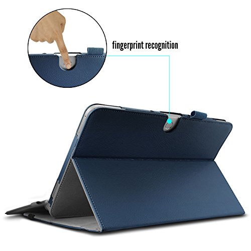Asus Transformer Mini T102HA Hülle Case -Infiland Slim Fit Folio PU-lederne dünne Kunstleder Schutzhülle Cover Tasche für Asus Transformer Mini T102HA Tablet-PC (mit Auto Schlaf / Wach Funktion, Tablet und Tastatur sind nicht entgehaltet)(Dunkleblau) - 7