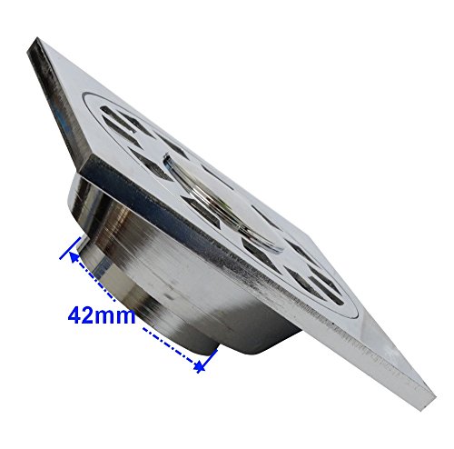Aerzetix: Siphon Bodenablauf Duschablauf Bad, WC Balkon Inox - 4