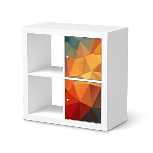 creatisto Möbelaufkleber für IKEA Kallax Regal 2 Türelemente Hochformat | Möbelfolie Bedruckte Klebe-Folie Möbel verschönern | Schöner Wohnen Wohnzimmer-Möbel Wohn Deko Ideen | Design Motiv Polygon creatisto Möbelaufkleber für IKEA Kallax Regal 2 Türelemente Hochformat | Möbelfolie Bedruckte Klebe-Folie Möbel verschönern | Schöner Wohnen Wohnzimmer-Möbel Wohn Deko Ideen | Design Motiv Polygon