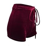 Butterme Frauen Winter beiläufiger weicher dehnbarer hoher Taillen Drawstring Samt Verein Kurzschluss reizvolle Damen heiße Hosen - 5