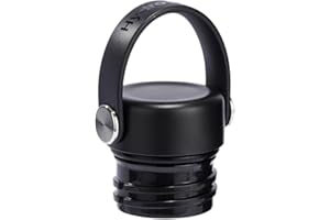 HYDRO FLASK – Zakrętka Flex dla butelek ze standardowym gwintem – Szczelna zakrętka z technologią Honeycomb Insulation i paskiem z przegubami ze stali nierdzewnej – Bez BPA i toksyn – Kolor - Black