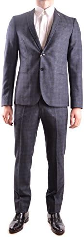 Manuel Ritz Men's Mcbi325038o Grey Wool Suit