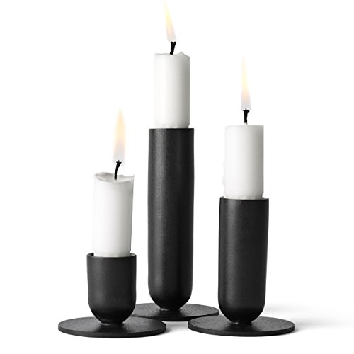 Menu 4800539 Kerzenständer, Metall, schwarz, 5 x 5 x 12 cm