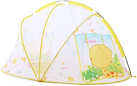 TING- Pop-up Children's Game Tent, Yellow Cartoon Pattern Modeling Ocean Ball House Indoor And Outdoor Toys 184*112*95cm(Does Not Include Ocean Ball)